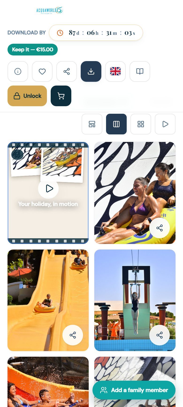 The guest's gallery on a phone