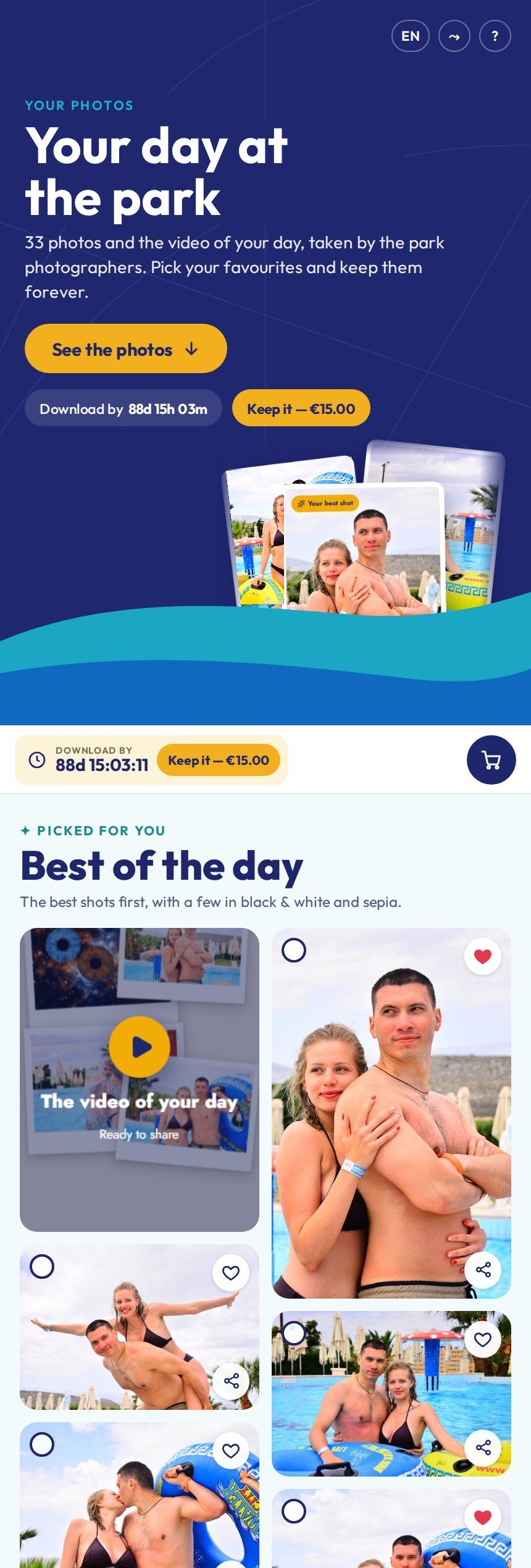 The same gallery on a phone